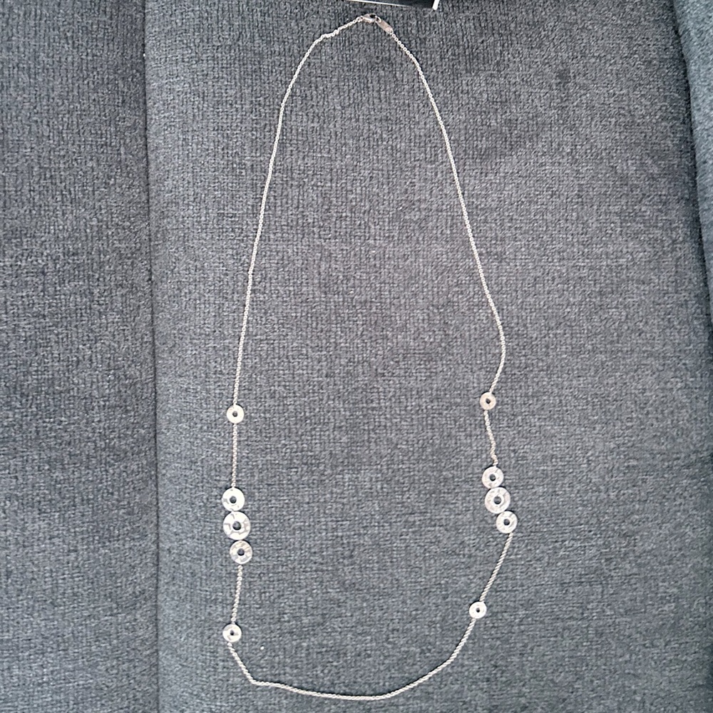 Ippolita silver mixed sized overlap disc necklace